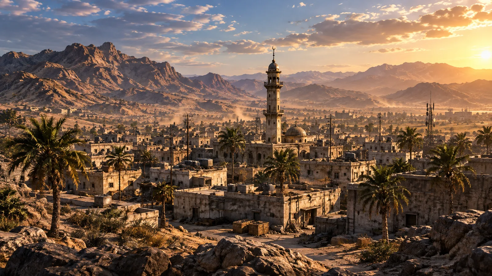 Desert cityscape representing the new Nasdara map